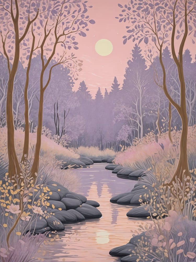 River In The Purple Forest