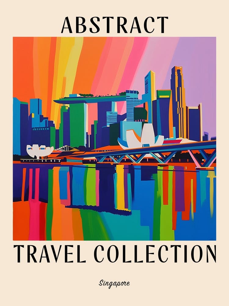 Abstract Travel Collection Poster Singapore 2