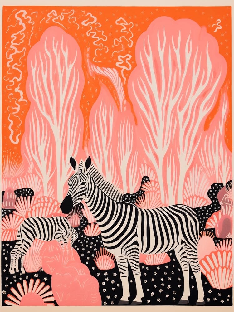 Zebra Pink & Orange 2
