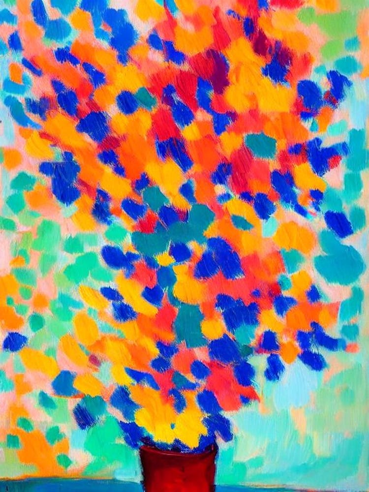 Bright And Abstract Matisse Inspired Flower