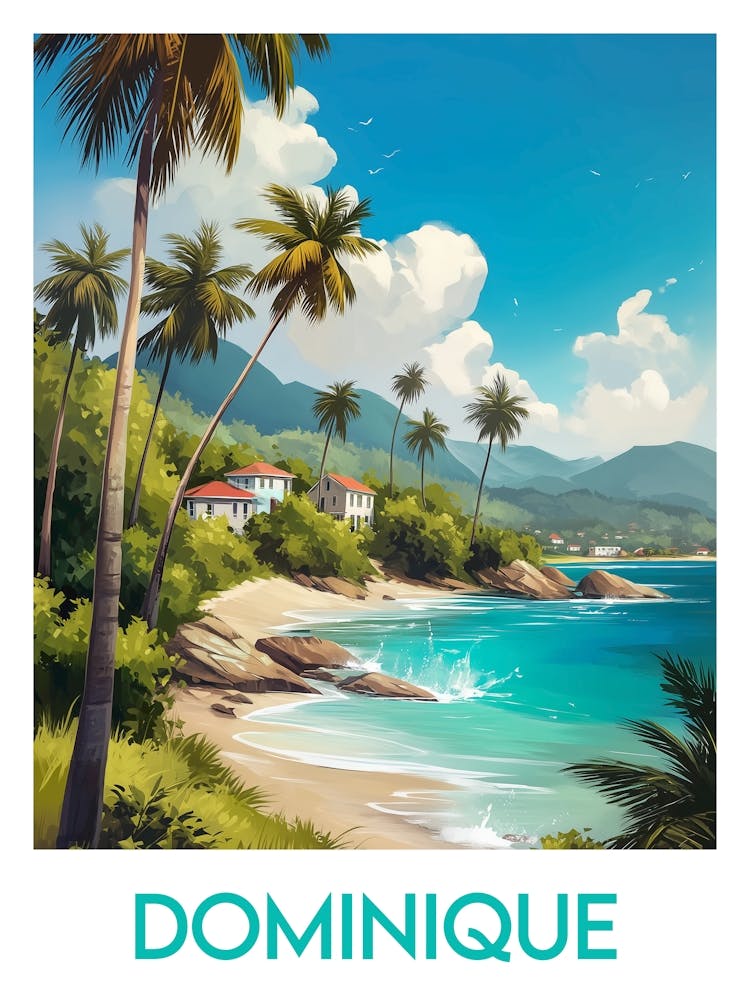 Affiche de voyage Dominique
