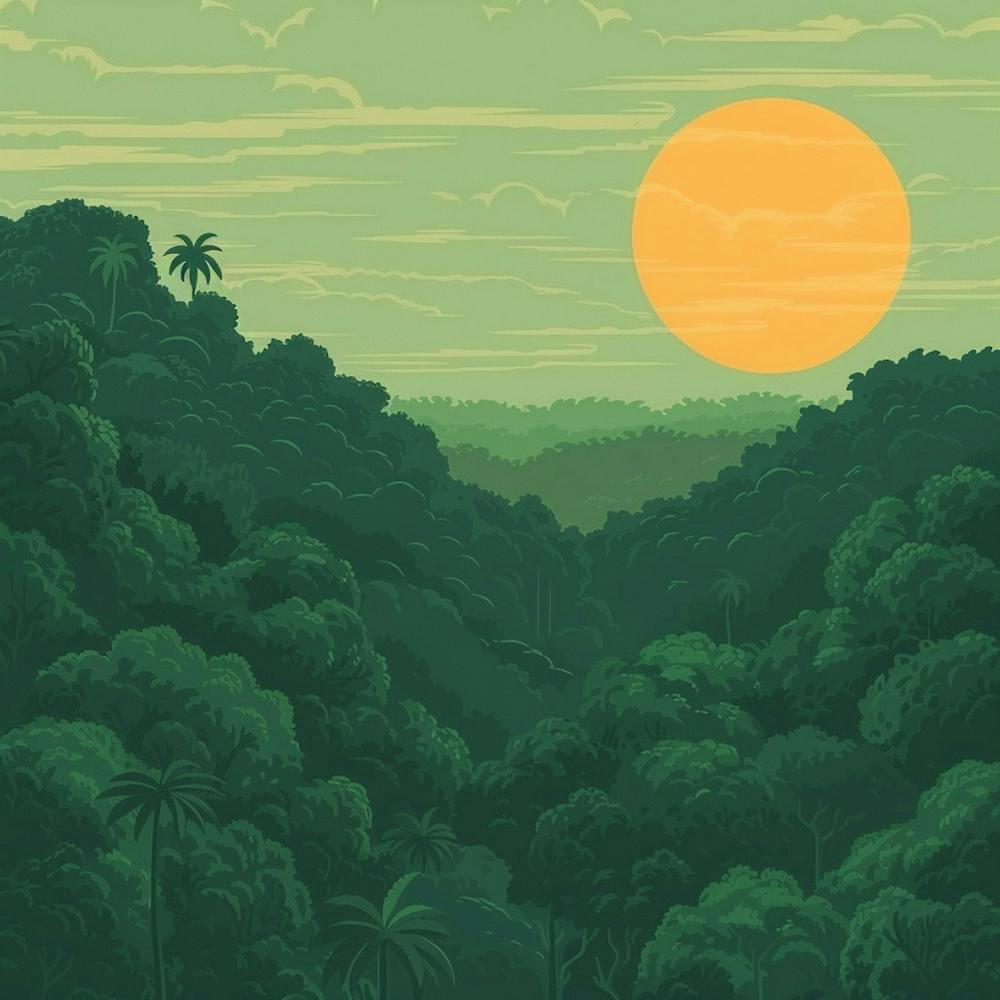 Sunset In The Jungle 2
