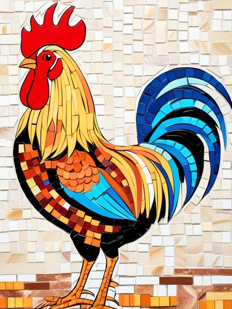 Mosaic Rooster 2