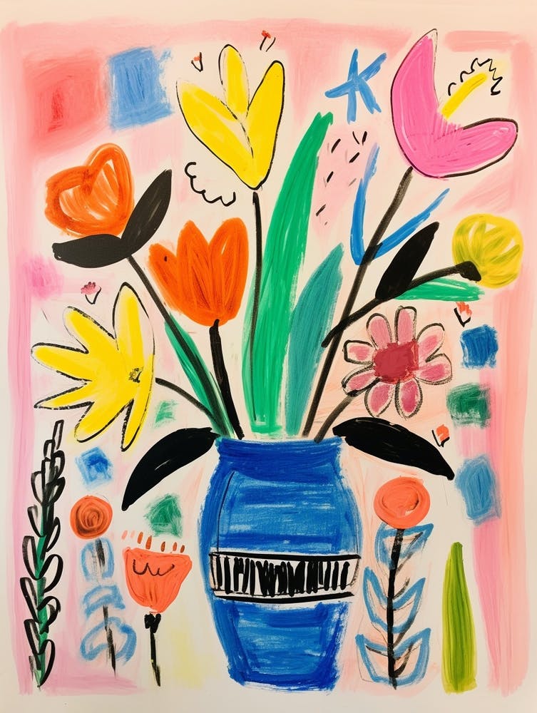 Flower Painting Fauvist Style Flowers 1