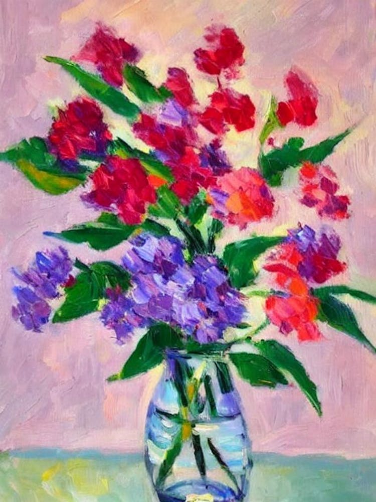 Lavender  Matisse Style  Flower