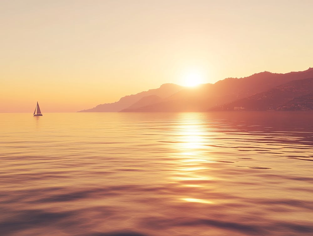 Sunset On The Sea 1