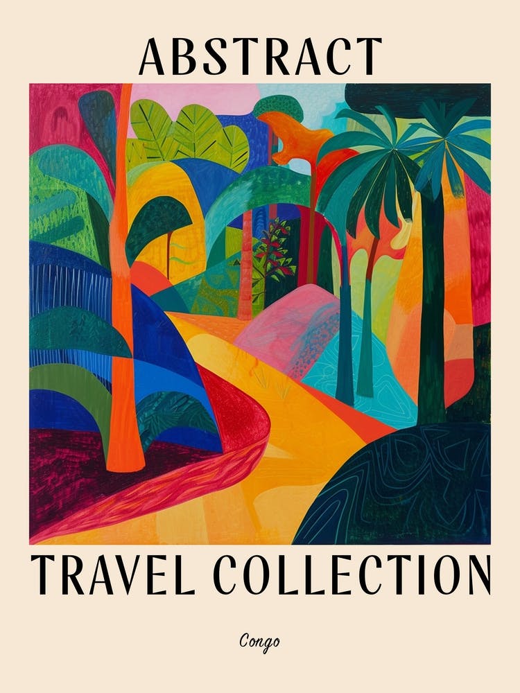 Abstract Travel Collection Poster Congo 2