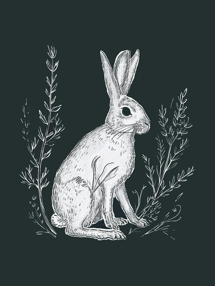 Dutch Rabbit Minimalist Illustration 2