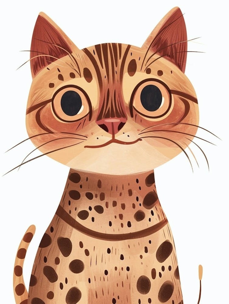 Bengal Cat Clipart Illustration 2