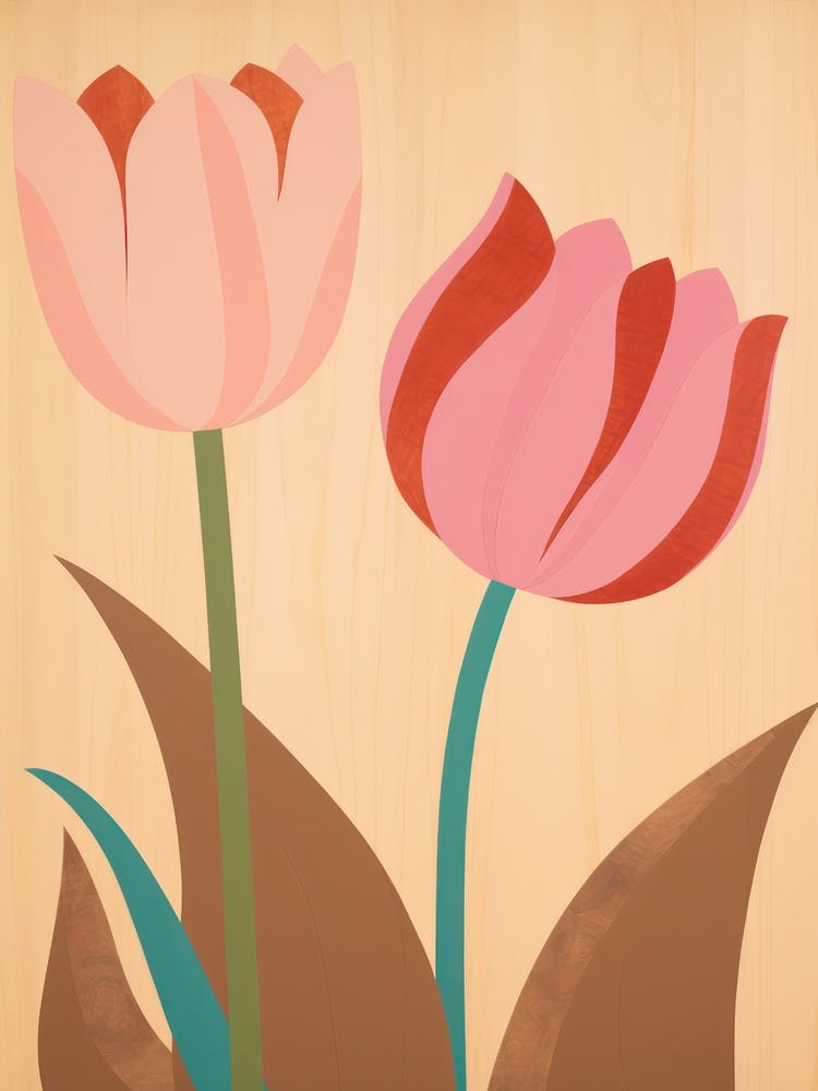 Tulips Flower Big Bold Illustration 4