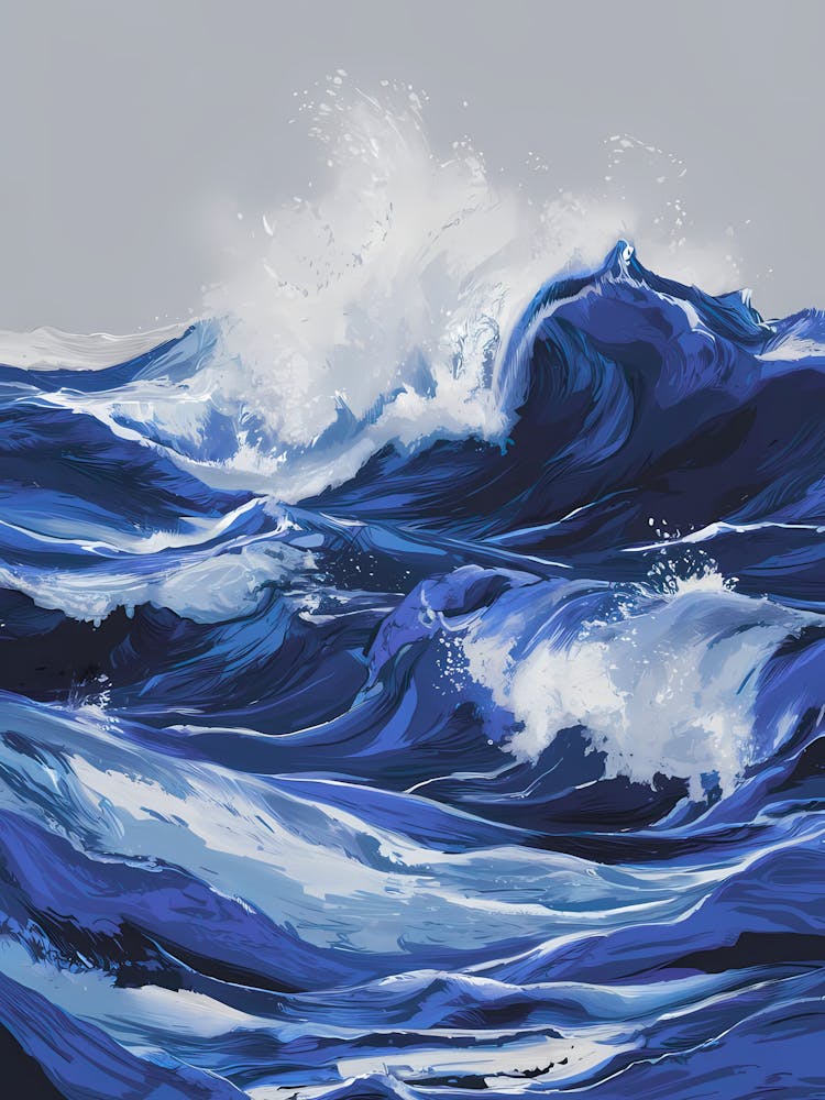 Ocean Waves Canvas Print 1