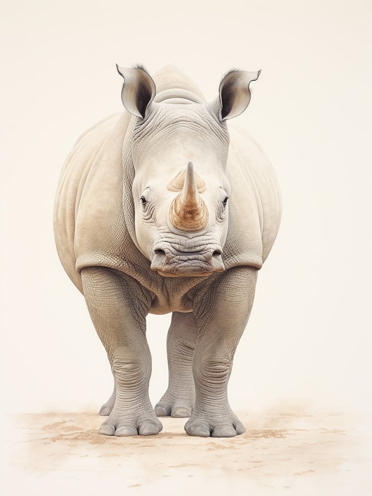 Simple Illustration Of A Rhino 9
