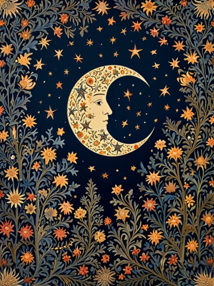 William Morris Moon And Stars 14