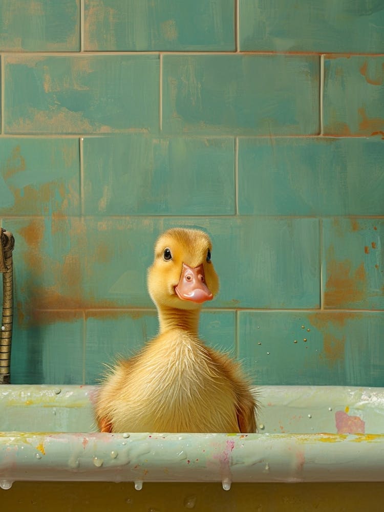 Kitsch Duckling In The Bath 3