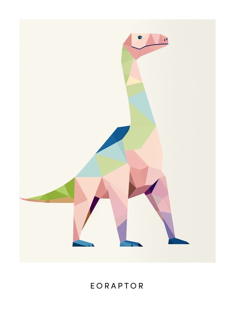 Nursery Dinosaur Art Eoraptor 2 Poster