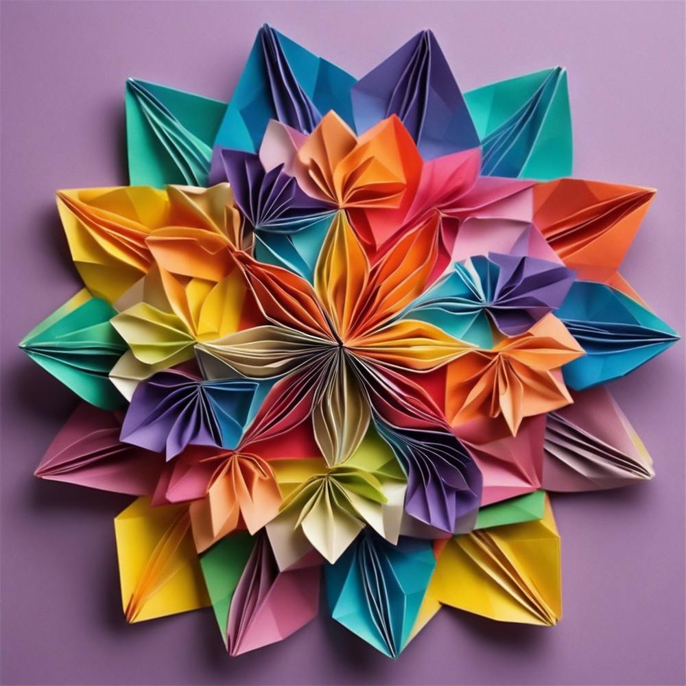 Flowers of stunning colors Origami Flower