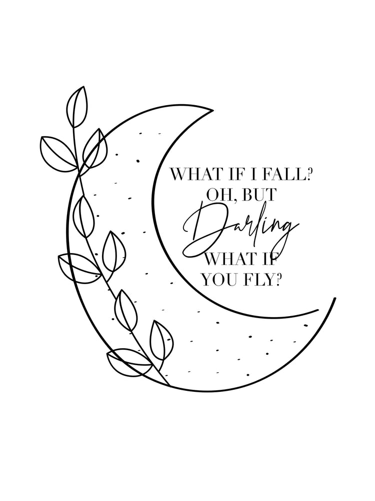 What If I Fall Oh But Darling What If You Fly Black And White