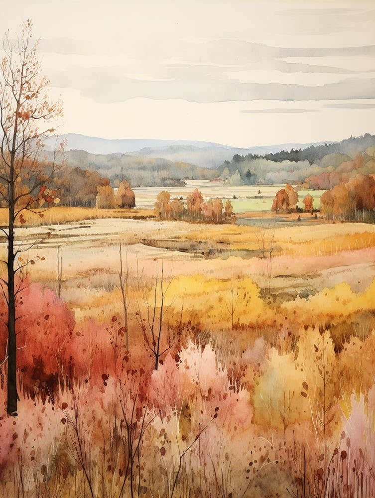 Autumn National Park Painting Ecrins National Park France 3