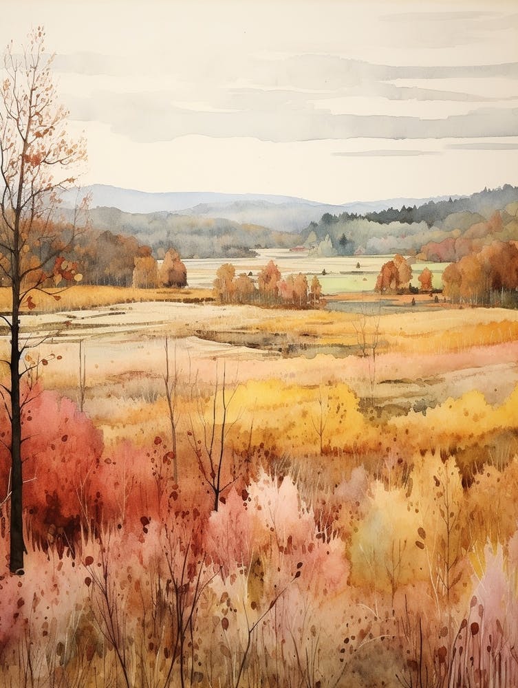 Autumn National Park Painting Ecrins National Park France 3