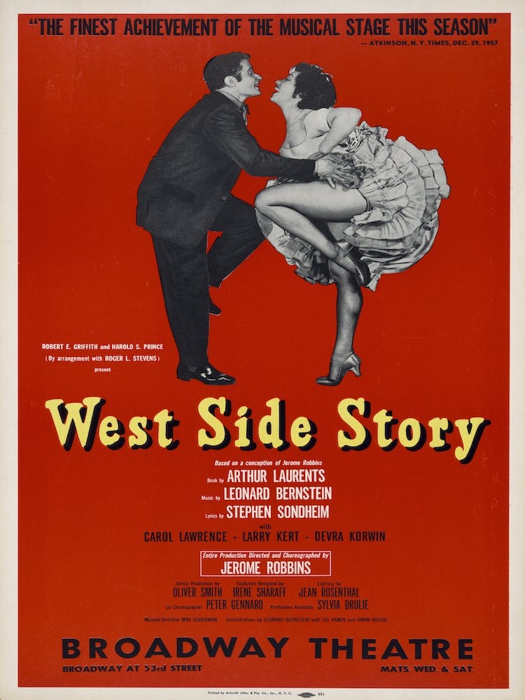 West Side Story Theatre Poster 1958