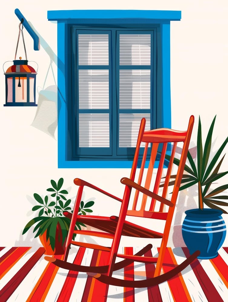 Rocking Chair In Front Of Window