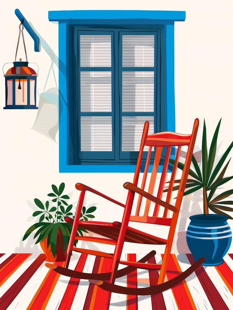 Rocking Chair In Front Of Window