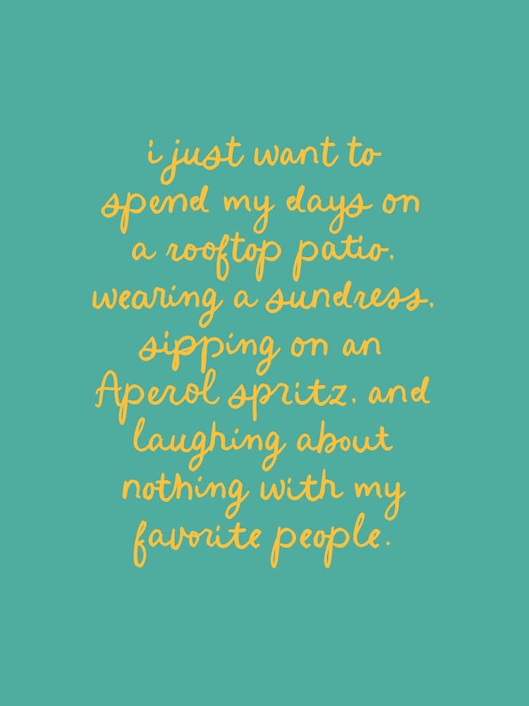 Aperol Spritz Notes Teal