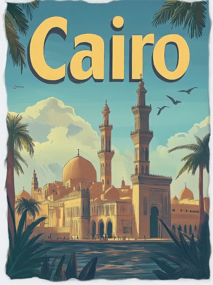 Aihrgdesign A Mid Century Modern Travel Poster For Cairo Show Dd189960 E82f 45ee 88b0 78210f50b3df 0