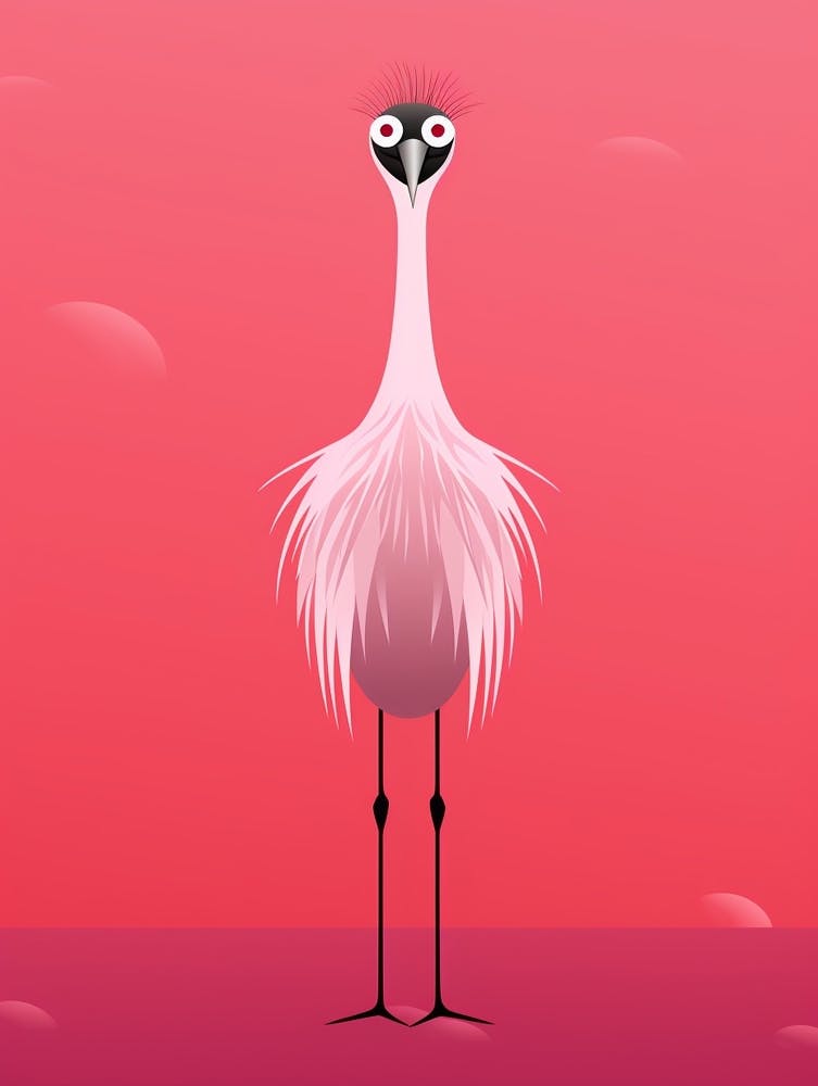 Minimalist Emu 2 Illustration