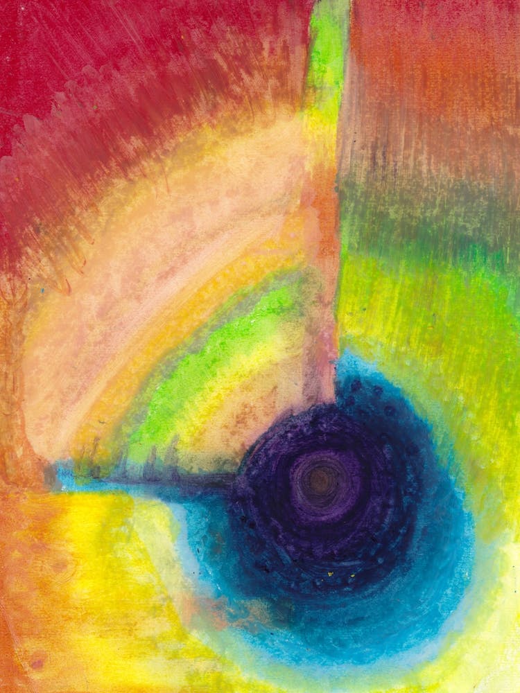 Abstract Rainbow Eye Catching Color Painting Human Aura