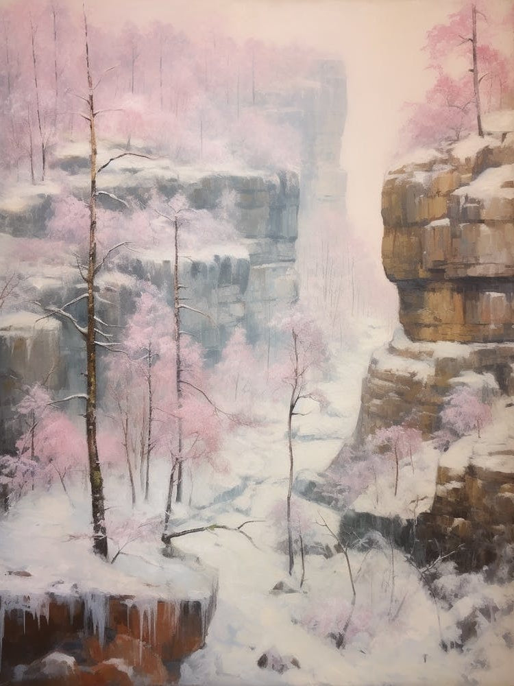 Dreamy Winter Painting Bohemian Switzerland National Park 1