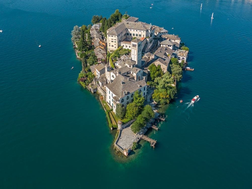 Top view of the island