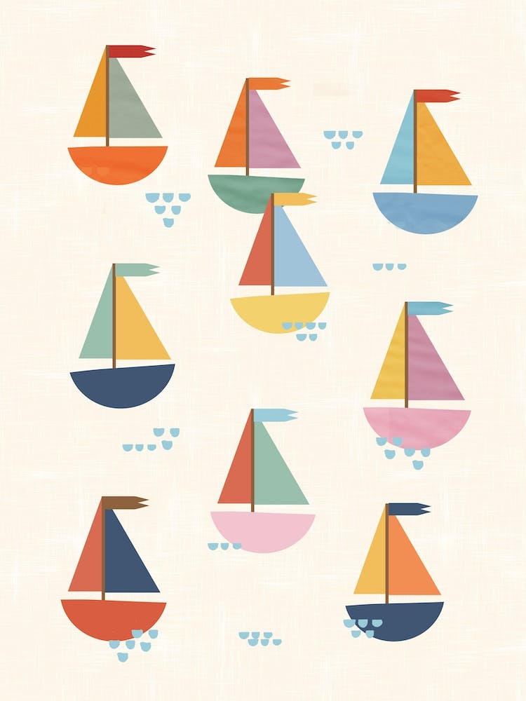 Sailboats Canvas Print