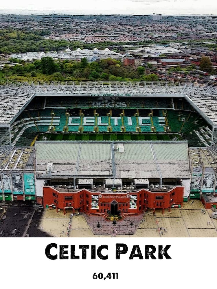 Celtic Park, Celtic, Football, Art, Wall Print