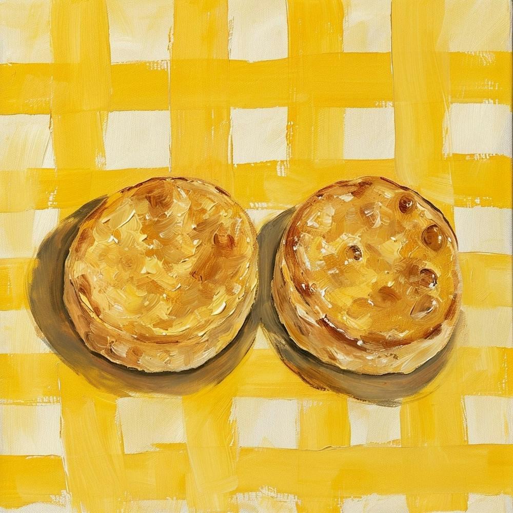 Tea Cakes Yellow Checkerboard 2