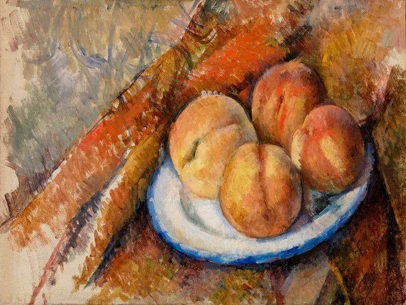 Four Peaches On A Plate, Paul Cézanne