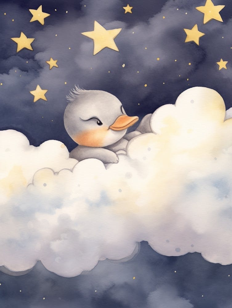 Sleeping Baby Duckling 1