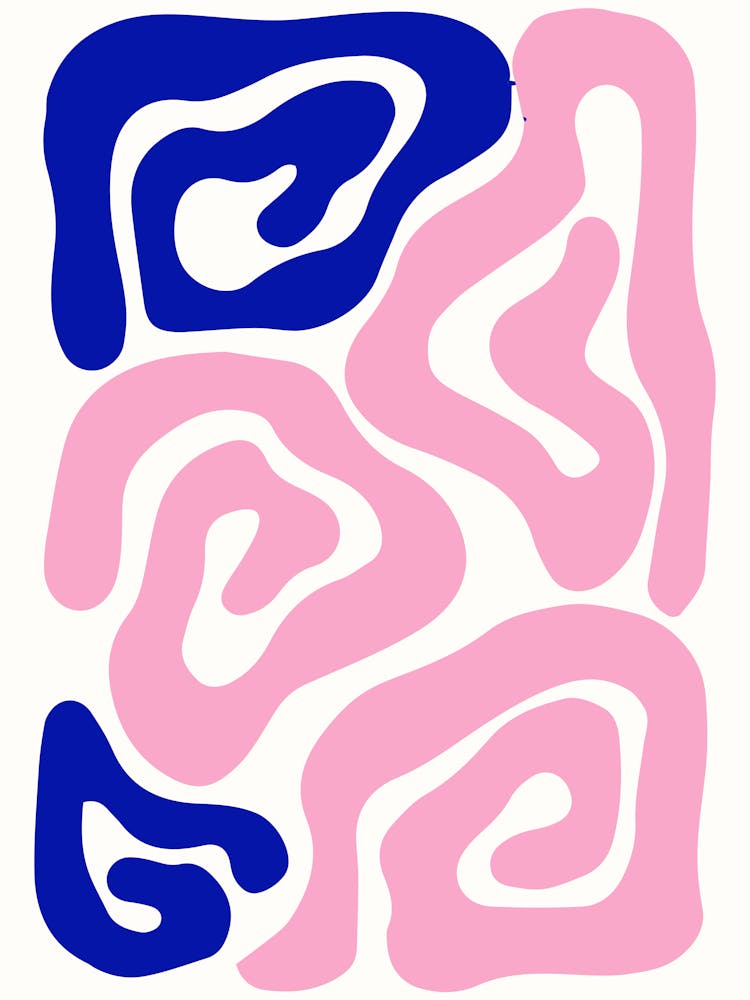 Pink And Blue Swirls