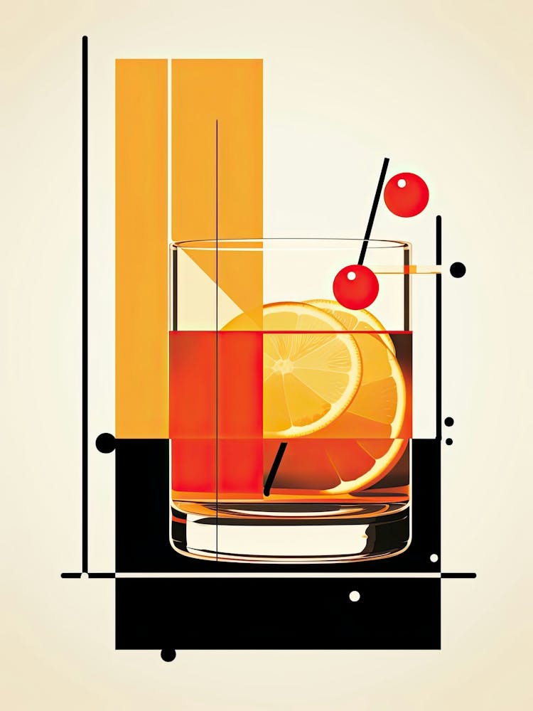 Mid Century Modern Old Fashioned Floral Infusion Cocktail 2