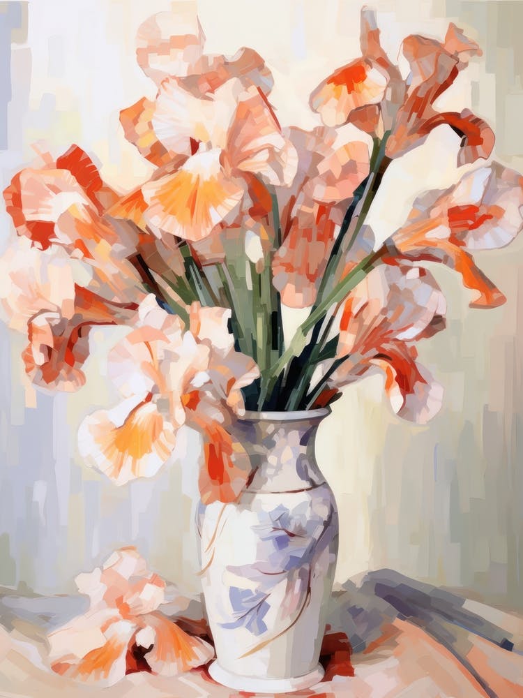 Iris Flower Still Life Painting 2 Dreamy