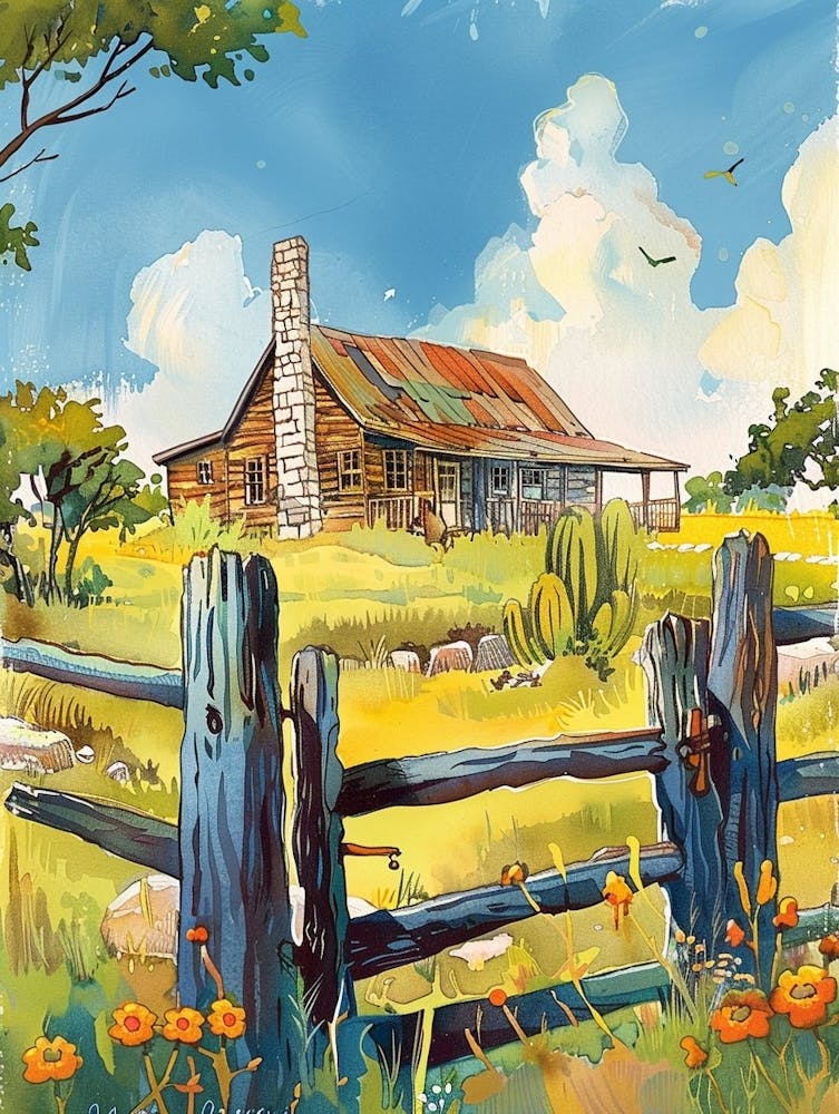 Storybook Illustration The Domain Austin Texas 3