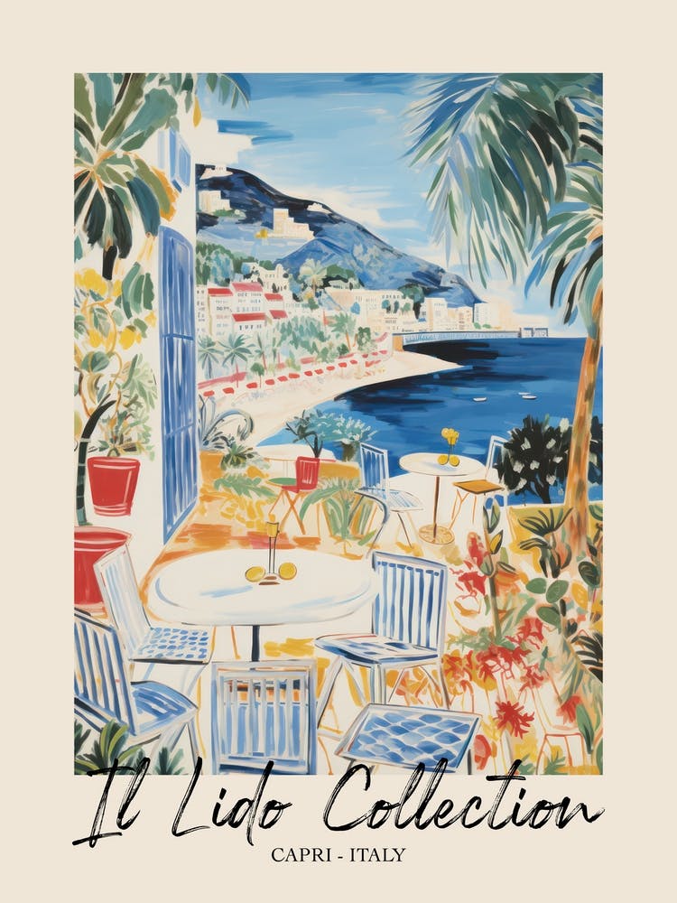 Capri   Italy Il Lido Collection Beach Club Poster 3