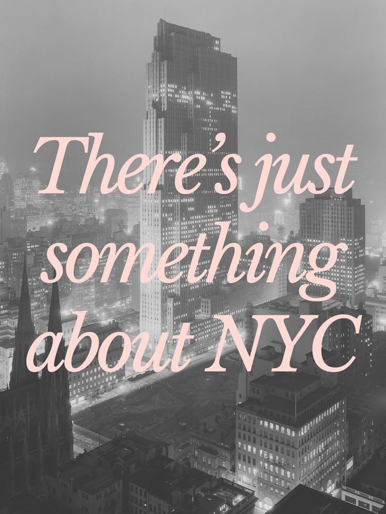 New York Black & White Pink Retro Photography