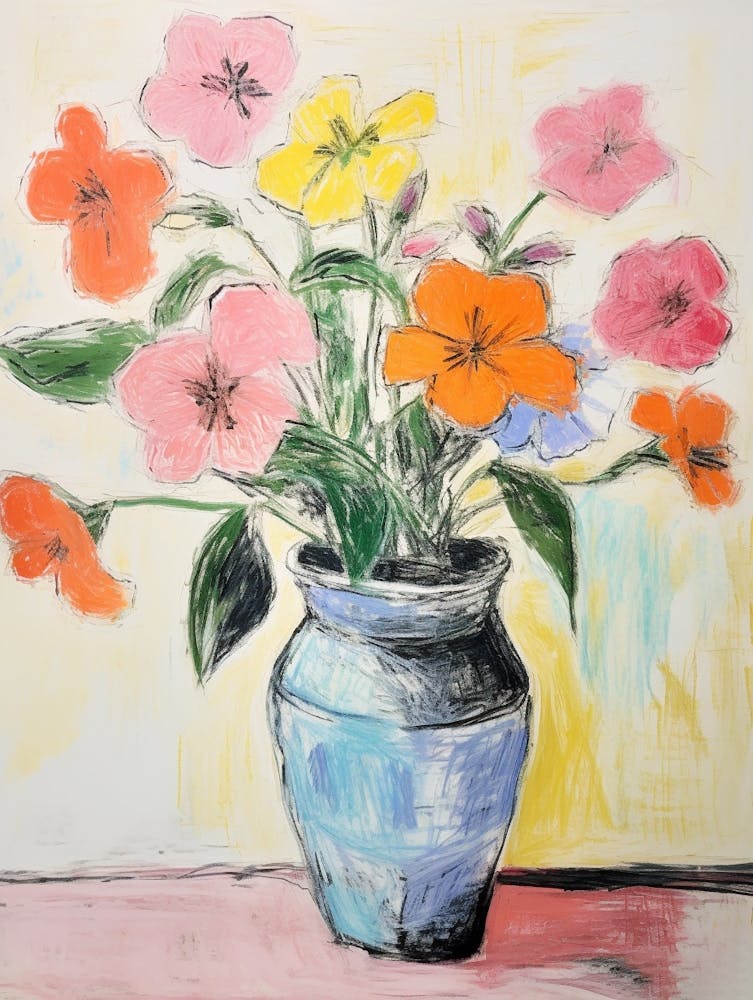 Flower Painting Fauvist Style Petunia 4