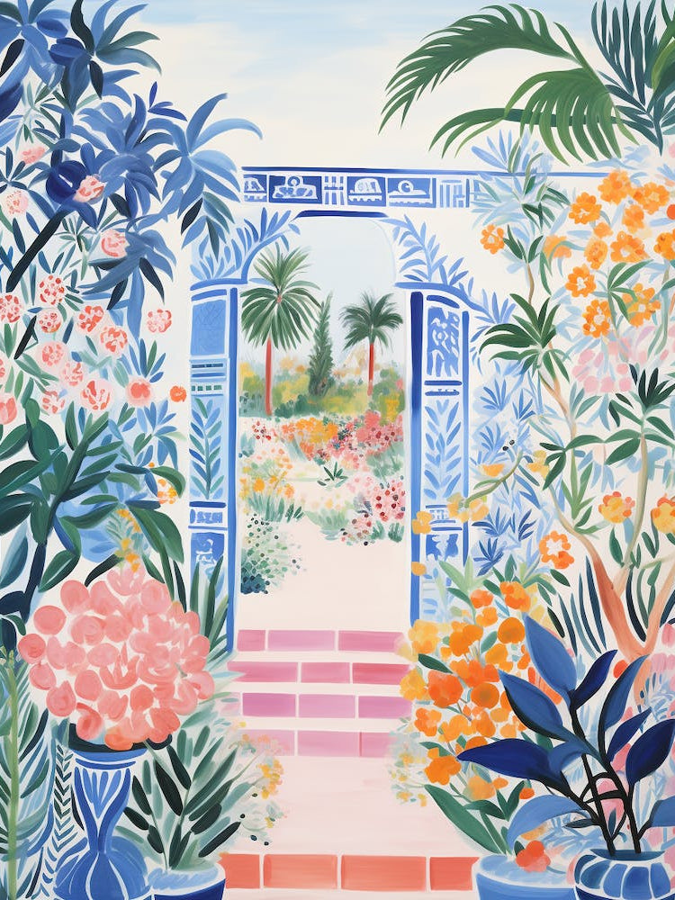Matisse Inspired Fauvism Garden Botanical Poster