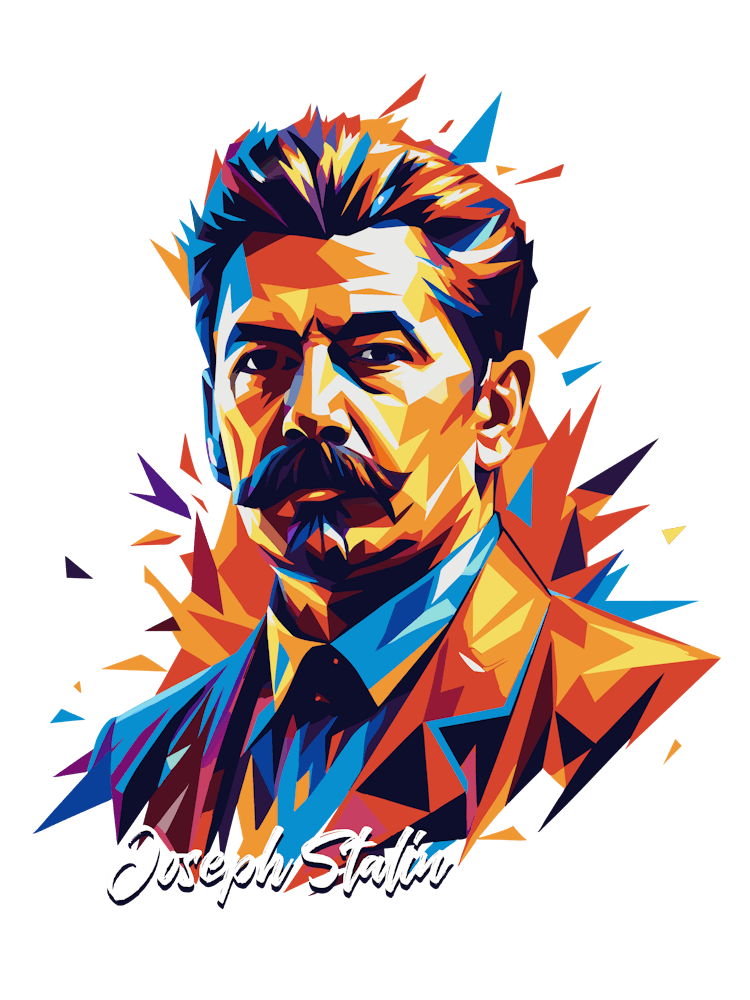 Joseph Stalin 02 Portrait WPAP Pop Art