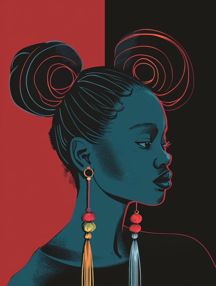 African Woman With Earrings 9