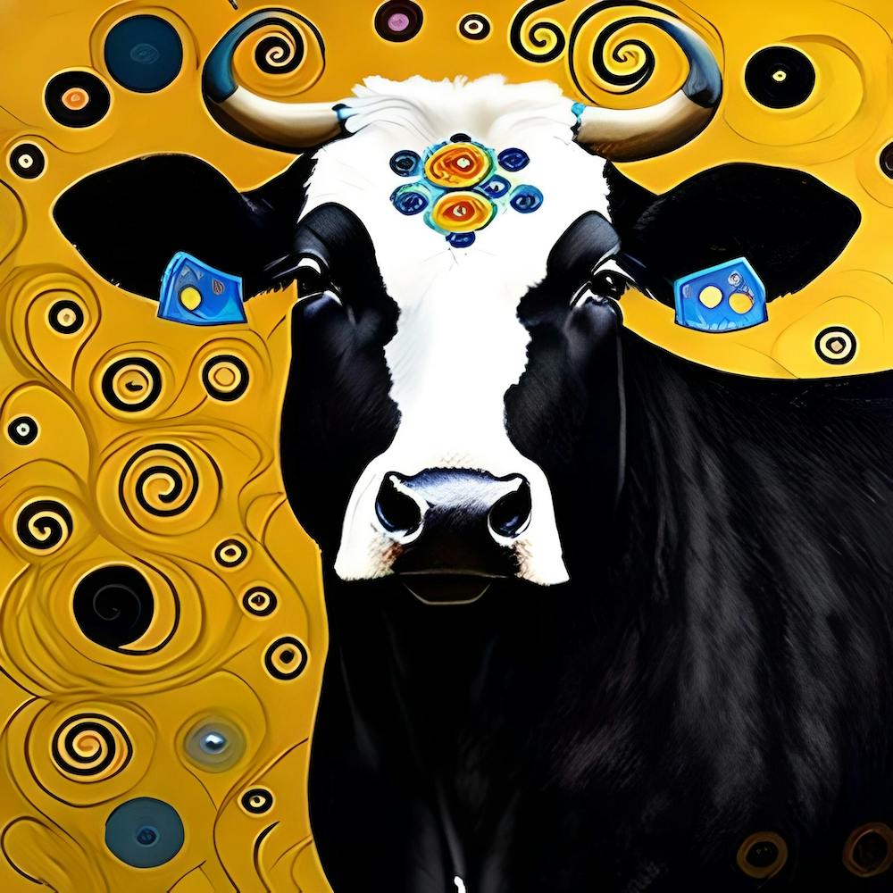 Cow With Swirls
