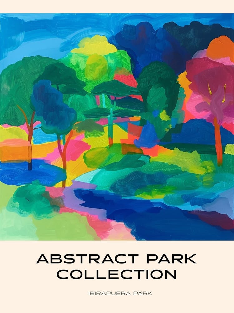 Abstract Park Collection Poster Ibirapuera Park Bogota Colombia 2