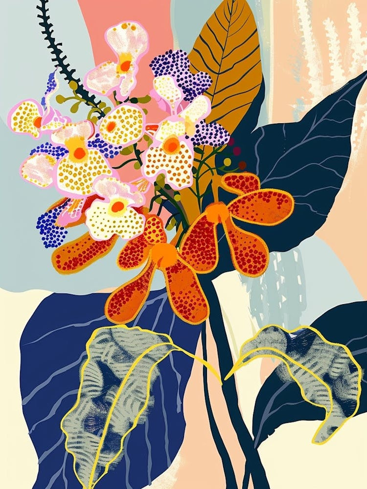 Colourful Flower Illustration Lantana 4
